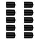 10 Pieces 13mm Pool Billiard Cue Tip Rubber Protector Replacement Tip Black