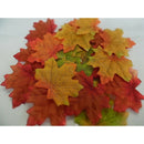 100 Autumn/Maple Silk Leaves Multi Coloured/Wedding/Decoration X4P7