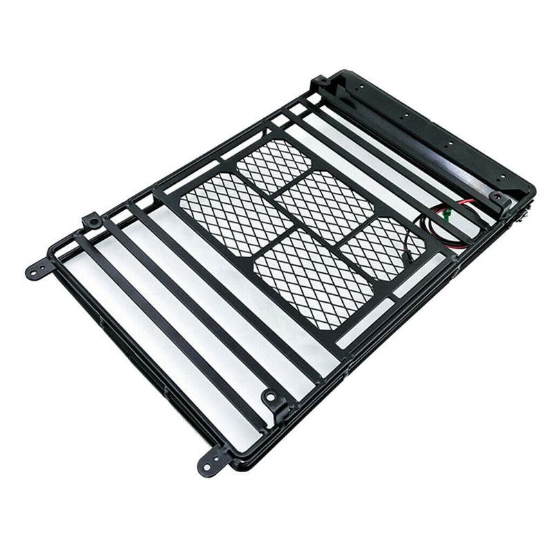 1:10 Scale Metal Roof Rack + Bright LED Light Bar for Axial SCX10 Jeep Wrangler,