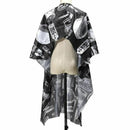 Black Hairdressing Gown Cape Hair-Cut Salon Barber Nylon Cloth Wrap Protect
