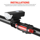 USB  Rechargeable LED Bicycle Headlight Bike Head Light Front Rear Lamp Cycling