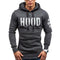 Men Teenager Boy Long-Sleeves Letters Print Hoodie Sweatershirt (Grey M) A#S
