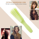 Eight-Claw Comb ABS Hair Curly Fluffy Massage Octopus Ribs Comb (Jade) A