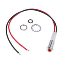 Car Truck 12V 10mm Yellow LED Dash Panel Indicator Warning Light with Wrie