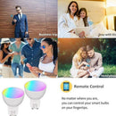 2Pcs 6W Wifi Smart Led Light Bulb , Gu10 Rgbw Dimmable Light Cup , Compatib
