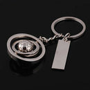Rotating Ball key rings car key holder Soccer Ball Keychain Football Key ch P3F8