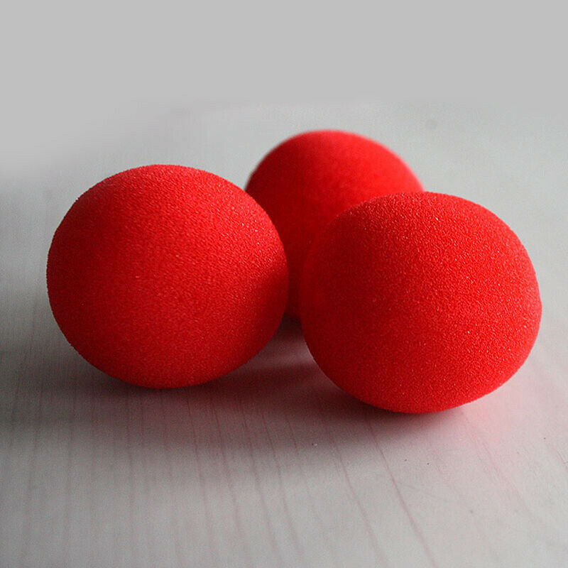 Soft-Sponge Red Balls Close-Up Magic Street Party Trick Magician Prop Ne JNH
