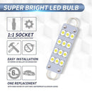4pcs Car Festoon LED Bulbs 44mm 12SMD 3528 Interior Dome Lamp White Light