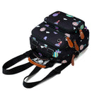 Mummy Balloon Printed Diaper Bag Waterproof Maternity Baby Backpack (Black)