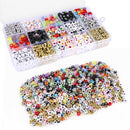 Kit of 1100 letter alphabet beads for braided bracelet with storage box