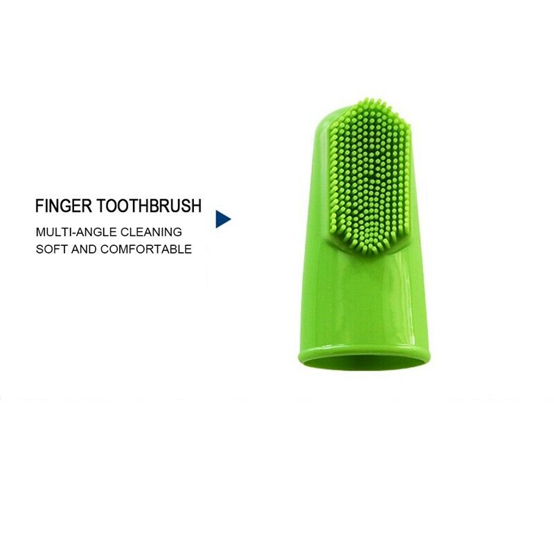 3 sets of dog pet finger toothbrush three head toothbrush toothpaste set pe