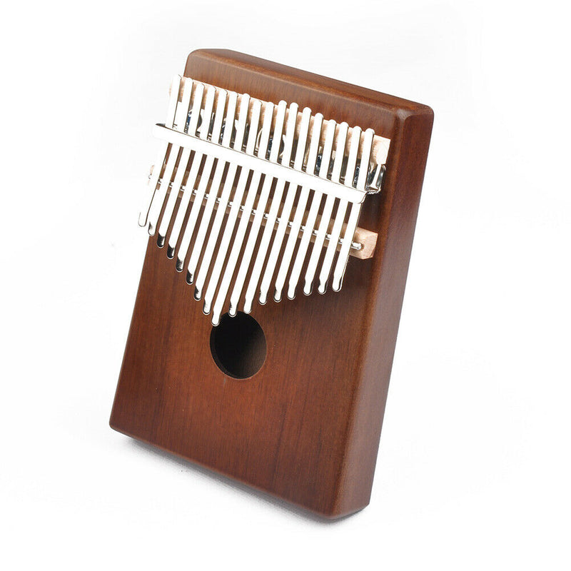 17 Keys Kalimba Wood Mahogany Mbira Thumb Piano Musical Instrument (Yellow)