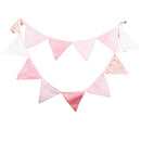 12 Flags 3.2m  Pink Cotton Party Wedding Pennant Bunting Banner Decor