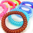 5Pcs Colorful Elastic Telephone Wire Cord Head Ties Hair Band Rope Ponytail  ME
