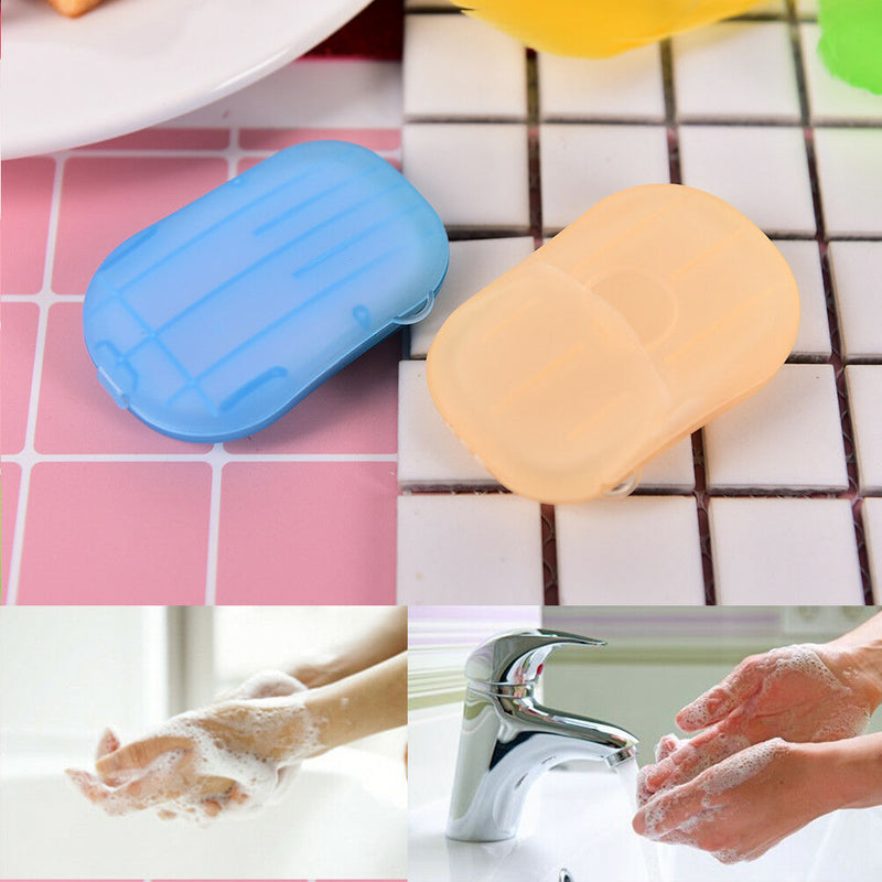 Portable Washing Slice Sheets Hand Bath Travel Scented Foaming Paper Soap A Ew