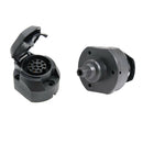 13 Pin Trailer Socket Wiring Connector 12V Tow Towing RV Parts With Dust Cap