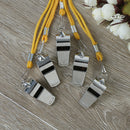 1pc Stainless steel Outdoor Survival whistle Referee Training Soccer With Rop BX