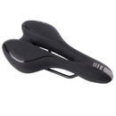 Reflective Shock Absorbing Hollow Bicycle Saddle Mountain Bike Seat(Black)