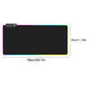 Gaming Mouse Pad Rgb Oversized Glowing Led Extended Illuminated Keyboard Th