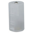 Transparent White 2 AA into D Cell Holder Case Batteries Converter