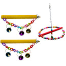 3 Pcs Bird Cage Hanging Swing Pet Parrot Parrot Climb Chew Toys for Pet Birds