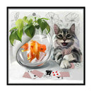 5D Diy Diamond Painting Painted Cartoon Animals Cats Embroidery Animal Cros E4B5
