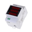 Lab din rail led ac voltmeter ammeter volt amp meter gauge 80-300v 0-100a FT