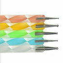 2Way Pen Nail Art Marbleizing Dotting Painting Dot X7T8 Manicure X0Q2. Tool M1S3
