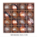 16pcs 6cm Christmas Decoration Balls Tree Hanging Ball Home Ornament (C)