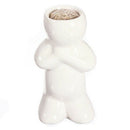 Mini Green Herb Plant Pot Ceramic Hair Home Office Garden Decoration-The sh Q2I6