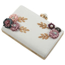Fashion Women Leather Evening Bag Dinner Party Lady Wedding Flower Clutch P