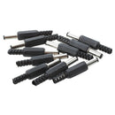 10 x Black Plastic Cover 2.1x5.5mm Male DC Power Plug Jack Connector