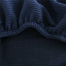 Removable Elastic Slipcovers Short Dining Room Chair Seat Cover Navy Blue