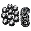 10PCS Rotary Caps Potentiometer Knobs With 10PCS Counting Dial 0 - 100 Scal V1I3