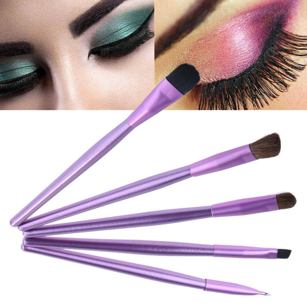 Stylish Eye Makeup Brushes Set Eyeshadow Eyebrow Tool  Round Can Packed A#S