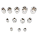 Set of Female Star External Sockets E4-E20 Socket Set 1/4" 3/8" Drive + Case