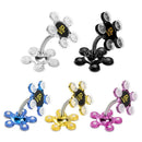 Flower Car Phone Stand 360 Rotatable Magic Suction Cup Holder Random Color A