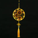 Sunflower 5D Diamond Painting LED Light F. Home DIY Decor Round w/ Tassel Dangle