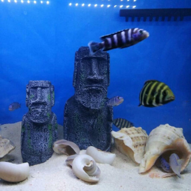 Fish Tank Aquarium Ornament Roman Sculpture Fish Hideouts Stone Places S