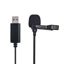 USB Lavalier Lapel Microphone Clip on Collar Mic For Meeting PC Computer Phone