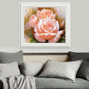 5D DIY Round Drill Diamond Painting Pink Roses Cross Stitch Embroidery Kit