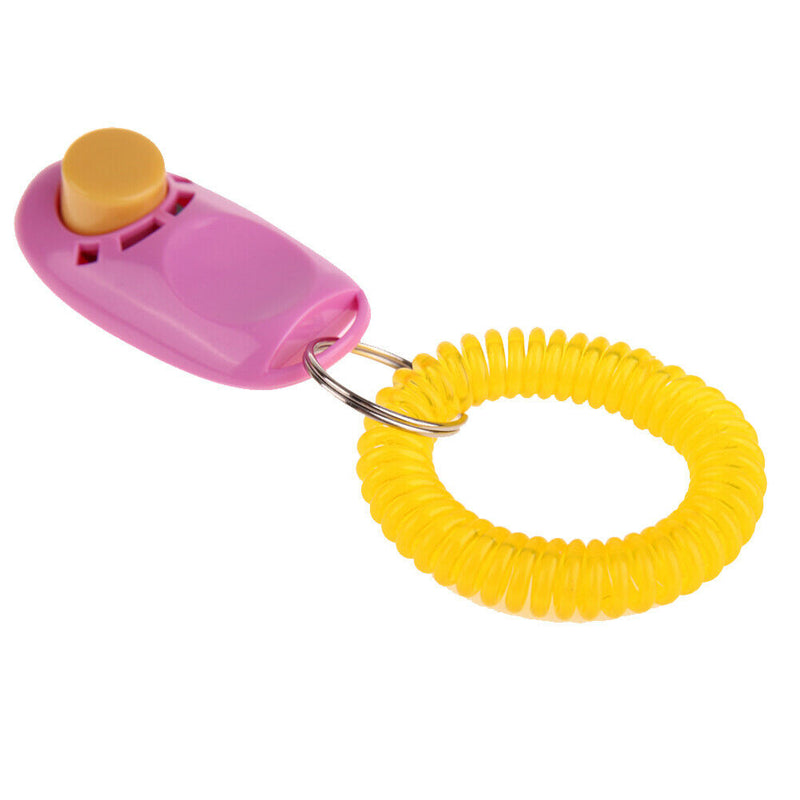 7pcs Pet Dog Training Adjustable Sound Key Chain Clicker Dog Tranining Toys