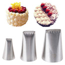 3pcs Basket Weave Tips Icing Piping Nozzle Tips Stainless Steel Tube Nozzles 3C