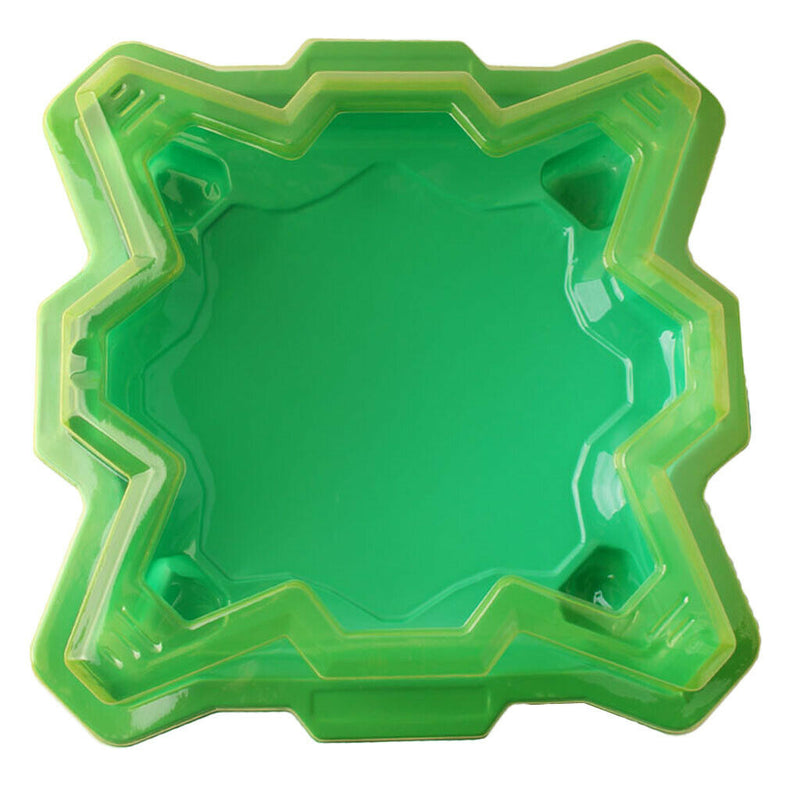 Plastic Burst Gyro Combat Arena Spinning Top Stadium Plate with Cover Green