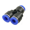 6 mm to 6 mm Y Shaped Push In connectors compressed air fittings