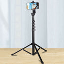 Professional Phone Tripod 160cm Extendable Tripod Stand Cell Phone Holder