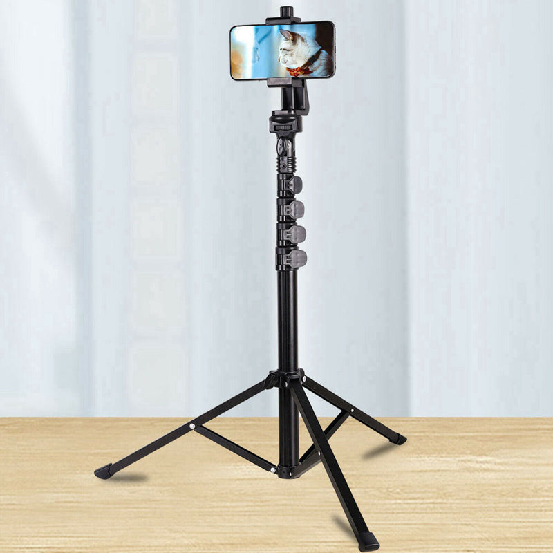 Professional Phone Tripod 160cm Extendable Tripod Stand Cell Phone Holder