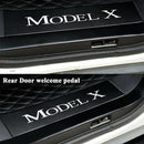 3X(4Pcs Car Front and Rear Doors Welcome Pedal Stickers Anti-Scratch Protec