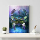 5D DIY Full Drill Diamond Painting Dragonfly Embroidery Mosaic Kit Decor