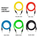 11pcs Resistance Bands Set Exercise Fitness Tube Workout Foam 120cm Band K4Y2